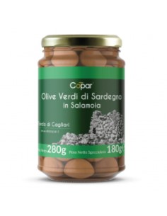 Olive in Salamoia Tonda di Cagliari Vasetto 180g Copar