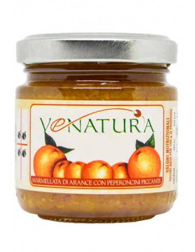 Marmellata di Arance con Peperoncino Vasetto 100g Venatura