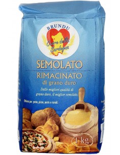 Semolato Rimacinato di Grano Duro 1kg Brundu