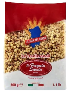 Fregula Sarda Media Sacchetto 500g La Casa del Grano