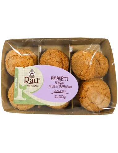 Amaretti con Miele e Zafferano Vaschetta 200g Rau