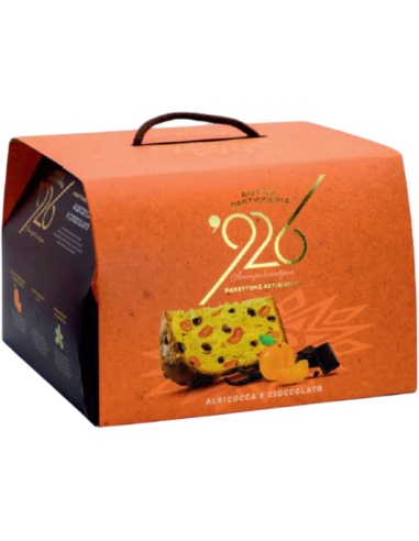 Panettone Artigianale Albicocche e Cioccolato Scatola 1Kg Tre Janas