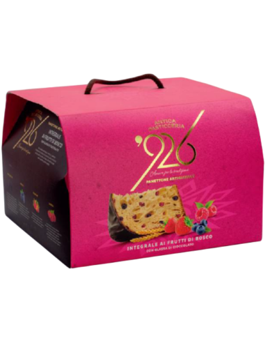 Panettone Artigianale Integrale Frutti di Bosco Scatola 1Kg Tre Janas