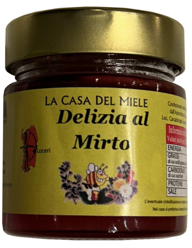 Delizia di Miele al Mirto Vasetto 250g Apicoltura Loddo