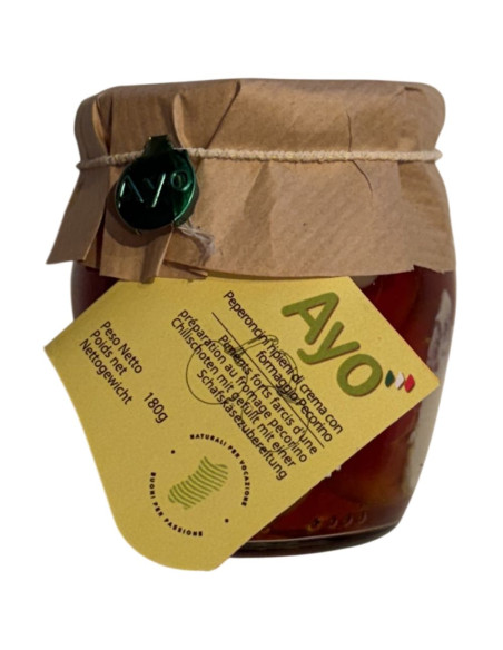 Peperoncini Ripieni con Crema di Formaggio Pecorino 180g Ayo