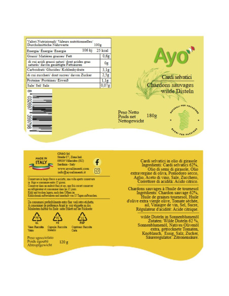 Cardi Selvatici 180g Ayo