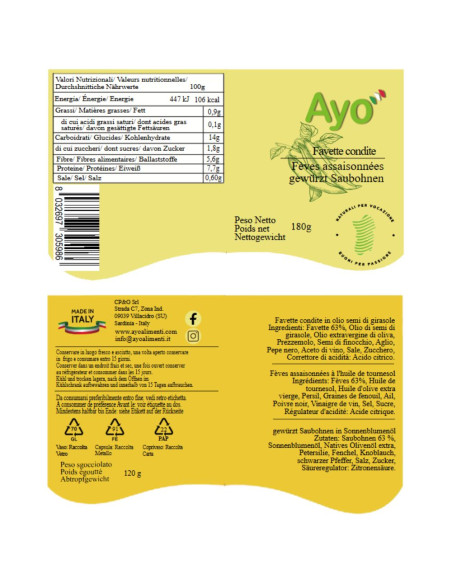 Favette Condite 180g Ayo