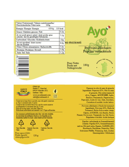 Peperoni Stuzzicanti 180g Ayo