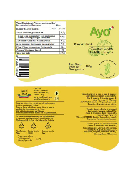 Pomodori Farciti 180g Ayo